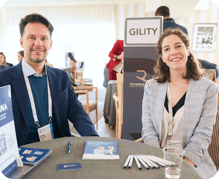 Il team Gility al booth di un evento